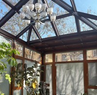 Véranda en aluminium Yimu au design moderne avec installation facile, verre trempé pour jardin extérieur, maison de loisirs, serre, pavillon