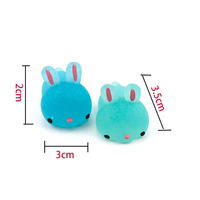 Jouet Squishy Transparent Scintillant Animal Coloré en Forme de Boulette avec Feuille d'Or, Anti-stress, Cadeau Nouveauté, Vente en Gros