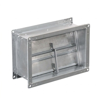 Clapet anti-retour carré multi-lames en acier galvanisé pour ventilation de conduits CVC