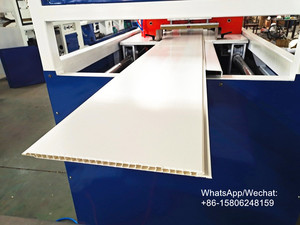 Nhựa uPVC PVC hồ sơ đùn dòng hình Nón Đôi vít máy đùn PVC Trần bảng điều chỉnh dây chuyền sản xuất - Product Image 3