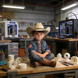 Figuras Creativas Impresas en 3D de Niña y Niño Estilo Vaquero, PETG PLA FDM, Imagen Personalizada, Modelo de Dibujos Animados, Regalo Original - Product Image 3