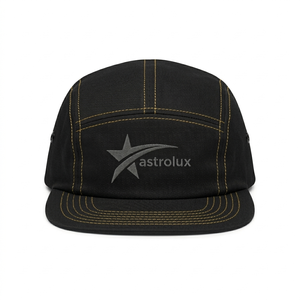 Gorras Planas de 5 Paneles de Primera Calidad al por Mayor de Fábrica China - Gorras de Campamento con Costuras en Contraste Personalizadas para los Mercados de EE. UU., UE, Reino Unido y Australia - Product Image 1
