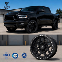 Jantes forgées Beadlock hexagonales personnalisées, finition noir mat, 17-20 pouces, 8x165.1, pour camion tout-terrain, jantes de rechange compatibles avec Dodge Ram 1500