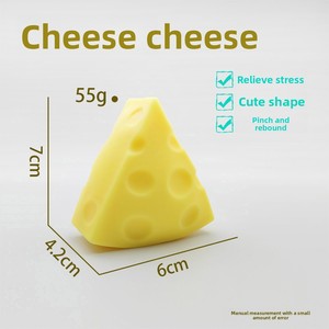 Juguete Antiestrés de Queso con Diseño Novedoso y Adorable, Bola de Alivio de Estrés Única de TikTok, Hecha de Material EVA, Modelo de Exportación al por Mayor - Product Image 6