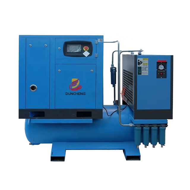 Industrial All-in-One 7.5kw-22kw Screw Air Compressors 8bar-16bar Tank Dryer 200L Compresor De Aire with Core Motor Component