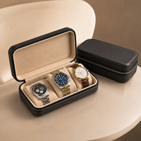 Boîte de rangement pour montres EVA à 3 emplacements, boîte de voyage pour montres, protection antichoc, étui de rangement, OEM ODM, fabrication sur mesure