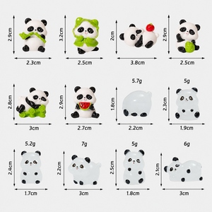 Figuras <span class=keywords><strong>de</strong></span> Panda <span class=keywords><strong>de</strong></span> Resina Miniatura Surtidas al por Mayor, Coloridas y que Brillan en la Oscuridad, para Jardín <span class=keywords><strong>de</strong></span> Hadas, Micropaisaje y Decoración del Hogar - Product Image 2
