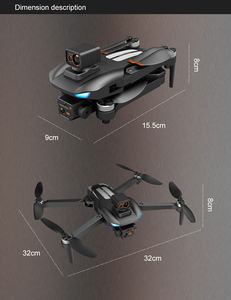 NOUVEAU Drone RC <span class=keywords><strong>AE8</strong></span> <span class=keywords><strong>Pro</strong></span> Max avec évitement d'obstacles sans balais, double caméra HD, hélicoptère, distance de 5 km, drone GPS quadricoptère, jouets - Product Image 5