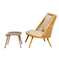 Chaise de canapé moderne minimaliste simple tissé nordique paresseux chaises de Table de loisirs de balcon en rotin pour l'utilisation de salon de meubles de maison