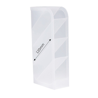 Hengyao porte-stylo enfichable Oblique rond Transparent, boîte à crayons en plastique Simple multifonctionnelle pour papeterie d'étudiant