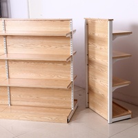 Design moderne chinois produits célèbres en acier et bois supermarché magasin de détail boutique présentoirs