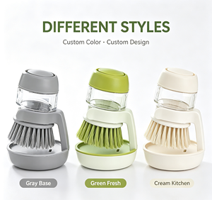 Brosse de nettoyage automatique personnalisée à pression pour distributeur de savon liquide, brosse de décontamination en plastique pour cuisine, pot, dégraissant - Product Image 2