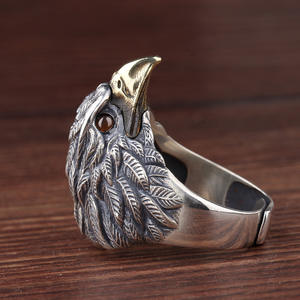 Vintage Engrave <strong>Owl</strong> Ring Punk Hiphop Silver Plated Adjustable Open Animal Ring for Couple Men <strong>Jewelry</strong> - Product Image 3