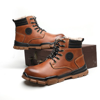 Chaussures Deltaplus pour hommes Bottes de sécurité pour le travail Chaussures de sécurité décontractées en cuir et chaudes pour l'hiver