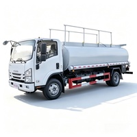 Camion-citerne à huile ISUZU 4X2, camion-citerne de ravitaillement en huile 150-250HP, camion-citerne à carburant en acier inoxydable 10CBM