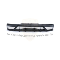Diffuseur arrière en fibre de carbone sèche style AD pour Chevrolet Corvette C8, lèvre de pare-chocs arrière en carbone