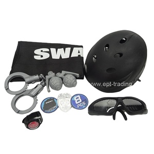 ชุดตำรวจ EPT พร้อมกุญแจมือ เสื้อสูท <span class=keywords><strong>แว่น</strong></span>ตา หมวก ปืนพก ชุดเด็ก SWAT ชุดทหาร ปืนพลาสติก ของเล่นบทบาทสมมติตำรวจทหาร - Product Image 1