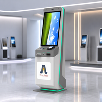 Kiosque de commande et de paiement en libre-service pour restaurant, écran tactile 27 pouces, terminal de paiement sur pied pour intérieur avec gestion des espèces