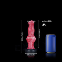 Spray Hundeförmiger Penis-Silikon-Analdildo Weich 100% Wasserdicht Erwachsenen-Masturbationsspielzeug Intimbereichsspülung Einlauf-Sexspielzeug