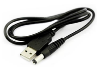 USB 2,0 a macho a DC 5,5x2,1mm DC5521 5 voltios 24AWG DC conector de carga barril Jack Cable de alimentación blanco