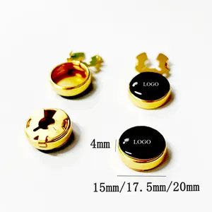 Clip On Over Shirt Button Custom Shirt Fancy Button Cover Cufflinks Accessories Decorative Snap Button Clips For Women