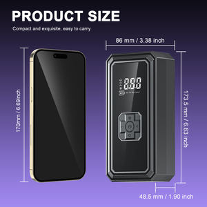 Портативный беспроводной многофункциональный электрический воздушный компрессор для шин 150Psi, беспроводной мини автомобильный воздушный насос со светодиодным подсветкой - Product Image 6