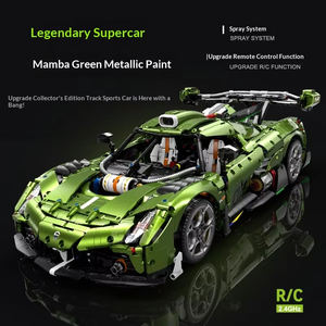 10628 3838 ชิ้น รถแบบตั้งโชว์ ขนาด 1:8 สีเขียวเข้ม รถซูเปอร์คาร์ ตัวต่อพลาสติก ของเล่นเสริมพัฒนาการ ของขวัญเทศกาล - Product Image 4
