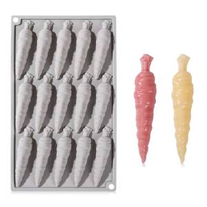 Moule rond en silicone antiadhésif sans BPA, en forme de fraise à 8 cavités, pour desserts, puddings et chocolats - Product Image 6