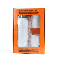 Set Botol Air Stainless Steel All-in-One Outdoor Camping Mate 47oz+9oz+28oz+15oz 4PCS dengan Tutup dan Pegangan