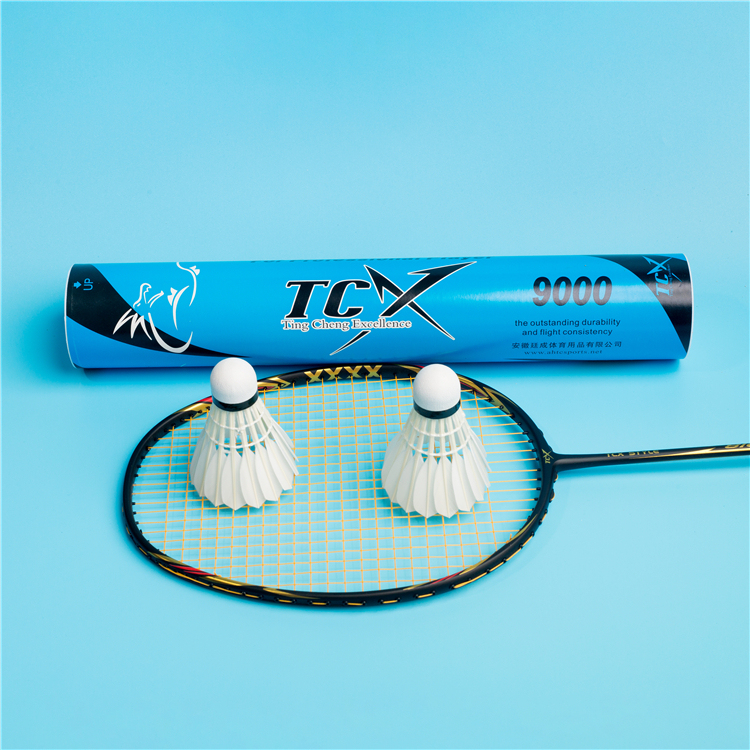 TCX 9000 Blue Moisture-resistant Badminton Shuttlecock Soft-touch Advanced-level Badminton Shuttlecock for Players