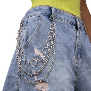 Chaîne de taille géométrique en métal, style punk multicouche, chaîne de pantalon hip-hop rock, chaîne de corps en alliage de zinc pour usage quotidien, tendance - Product Image 2