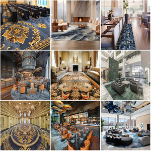 Alfombra de área 8x10, color marfil y rojo, diseño oriental tradicional, polipropileno, pelo medio, no deshilacha. - Product Image 2