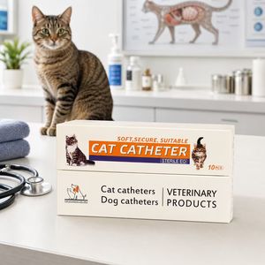 Catetere Urinario Sterile per Gatti Maschi, Catetere Uretrale Veterinario Monouso con Stiletto e Fori Laterali - Product Image 6