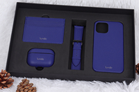 Funda completa de piel auténtica para teléfono móvil, funda magnética de diseñador de piel sintética con soporte para Airpods para iphone 14 y 13