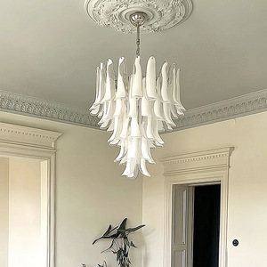 <span class=keywords><strong>Lampadario</strong></span> di vetro retrò di lusso francese per soggiorno camera da letto Villa scala sala da pranzo nordico stile <span class=keywords><strong>moderno</strong></span> ferro materiale <span class=keywords><strong>bianco</strong></span> caldo - Product Image 4