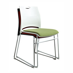 เก้าอี้สำนักงานแบบเรียบง่ายทันสมัย สามารถวางซ้อนกันได้ ขาเหล็ก วัสดุพลาสติก มีสีให้เลือก สำหรับห้องประชุม/พื้นที่รอ - Product Image 2