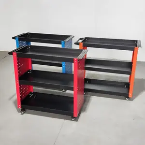 Cold Steel Workshop Trolley Tool Box Roller 3 Layers Drawer Mechanics Tool Cabinet