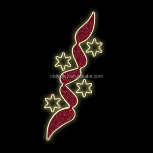 Decorazioni impermeabili personalizzate per sculture natalizie 2d Pole Street Motif Light - Product Image 1