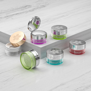 Pot de maquillage en plastique compact rond de 38m, conteneur de poudre cosmétique en vrac - Product Image 3