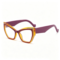 Lunettes anti-lumière bleue SM26005, monture PC œil de chat, lunettes d'ordinateur pour femmes et hommes, lunettes optiques, verres correcteurs bloquant la lumière bleue