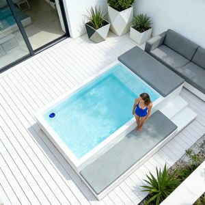 Sofá de piscina de fibra de vidrio de 20 pies cuadrados, resistente a los rayos UV y a la corrosión, con sistema de filtro skimmer de alta resistencia para villas y alojamientos. - Product Image 4