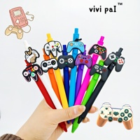 Stylo bille kawaii en forme de manette de jeu, stylo gel pour étudiants, fournitures scolaires, vente en gros, logo personnalisé