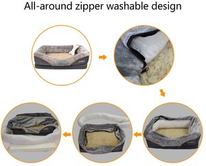 Memory Foam Hond Bed Met Verwijderbare Waterdichte Antislip Deksel