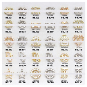 Qianya nuevo Kawaii moda Zircon Nail Charms lindo lujo joyería DIY diseño oreja anillo mano <span class=keywords><strong>llavero</strong></span> accesorios Nail Art Kaws - Product Image 5