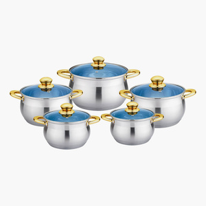 10-Piece Stainless Steel Non-Stick <b>Cookware</b> Set-Kitchen Pots and Pans - Product Image 1