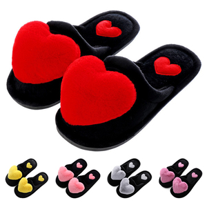 Pantuflas de <span class=keywords><strong>Invierno</strong></span> con Diseño de Corazón y Logotipo Personalizado al por Mayor, Antideslizantes, de PVC, Cálidas, para Interiores, para OEM - Product Image 1