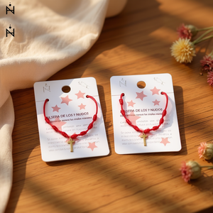 PULSERA T Stainless Steel Seven Star Knot <b>Bracelet</b> <b>Red</b> String With Cross Charm Fashion Jewelry For Women - Product Image 3