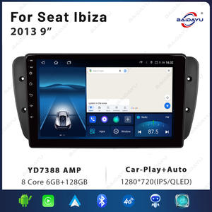 BAIDAYU Pantalla Táctil de 9 Pulgadas con GPS, USB, CarPlay, Android Auto, Multimedia para Automóvil, Asistencia de Reversa, Pantalla IPS, Seat <span class=keywords><strong>Ibiza</strong></span> 2013 - Product Image 3