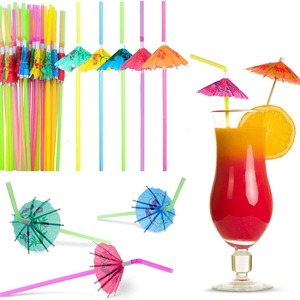 Pailles en <span class=keywords><strong>plastique</strong></span> réutilisables à prix de gros, décorations pliables pour mariages et camping, sans BPA, écologiques et biodégradables - Product Image 2