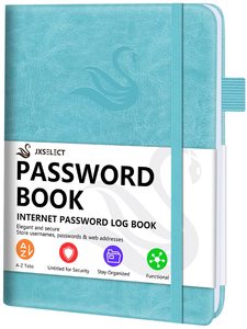 Elegante <span class=keywords><strong>Libro</strong></span> di Password in Pelle Chiyin con Copertina Rigida, Fogli Staccabili A5 e Indici Alfabetici per Indirizzi Siti Web e Note di Accesso - Product Image 1